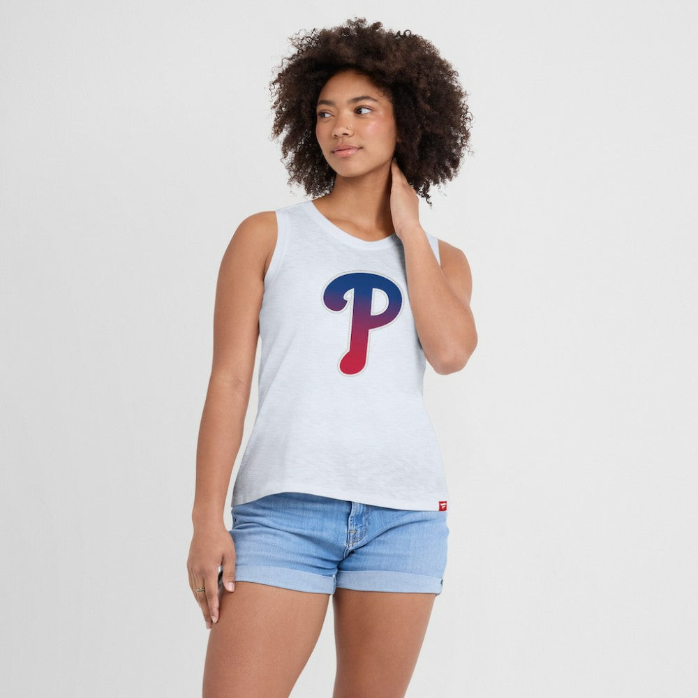 Philadelphia Phillies Women's Activate Slub Tank Top White