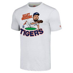 Riley Greene Detroit Tigers Homage Caricature Player Tri-Blend T-Shirt Ash