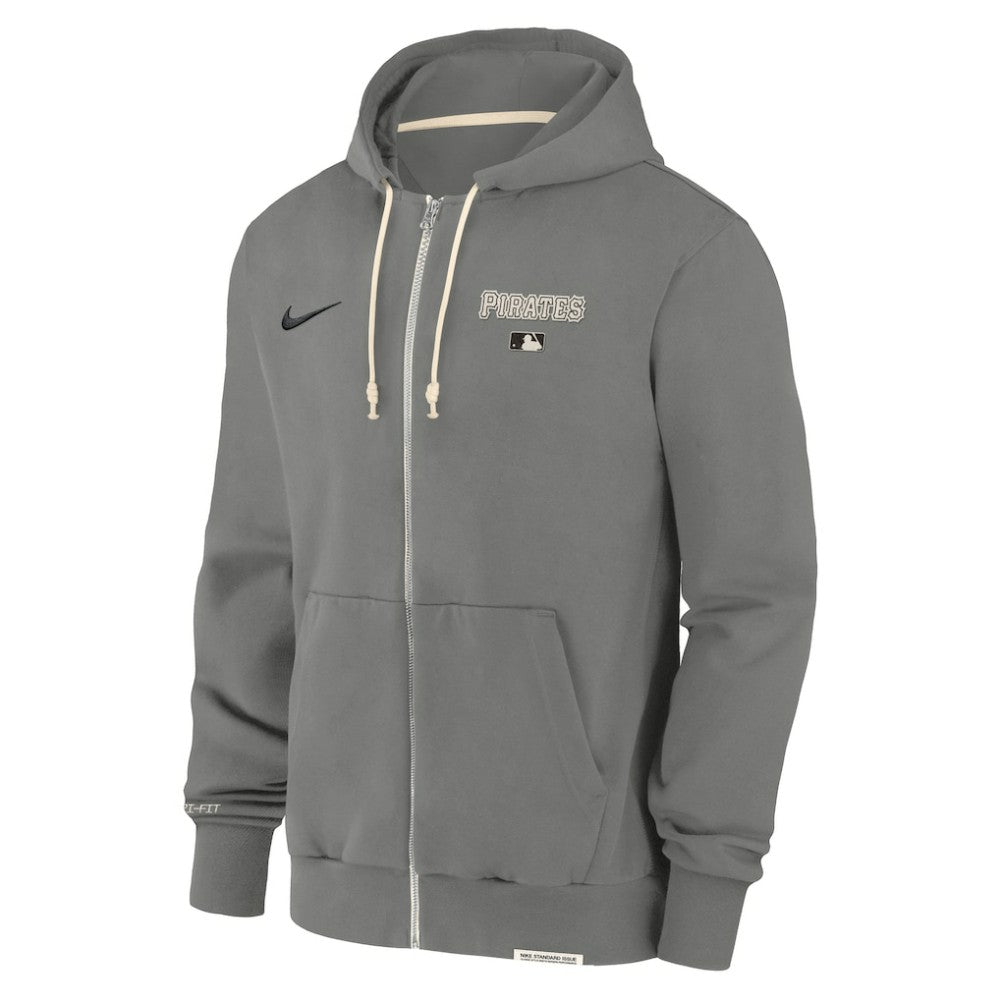 Pittsburgh Pirates Authentic Collection Travel Performance Full-Zip Hoodie Charcoal | Nike
