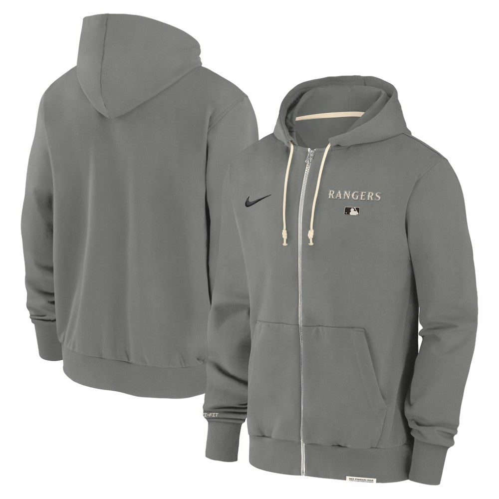 Texas Rangers Authentic Collection Travel Performance Full-Zip Hoodie Charcoal | Nike