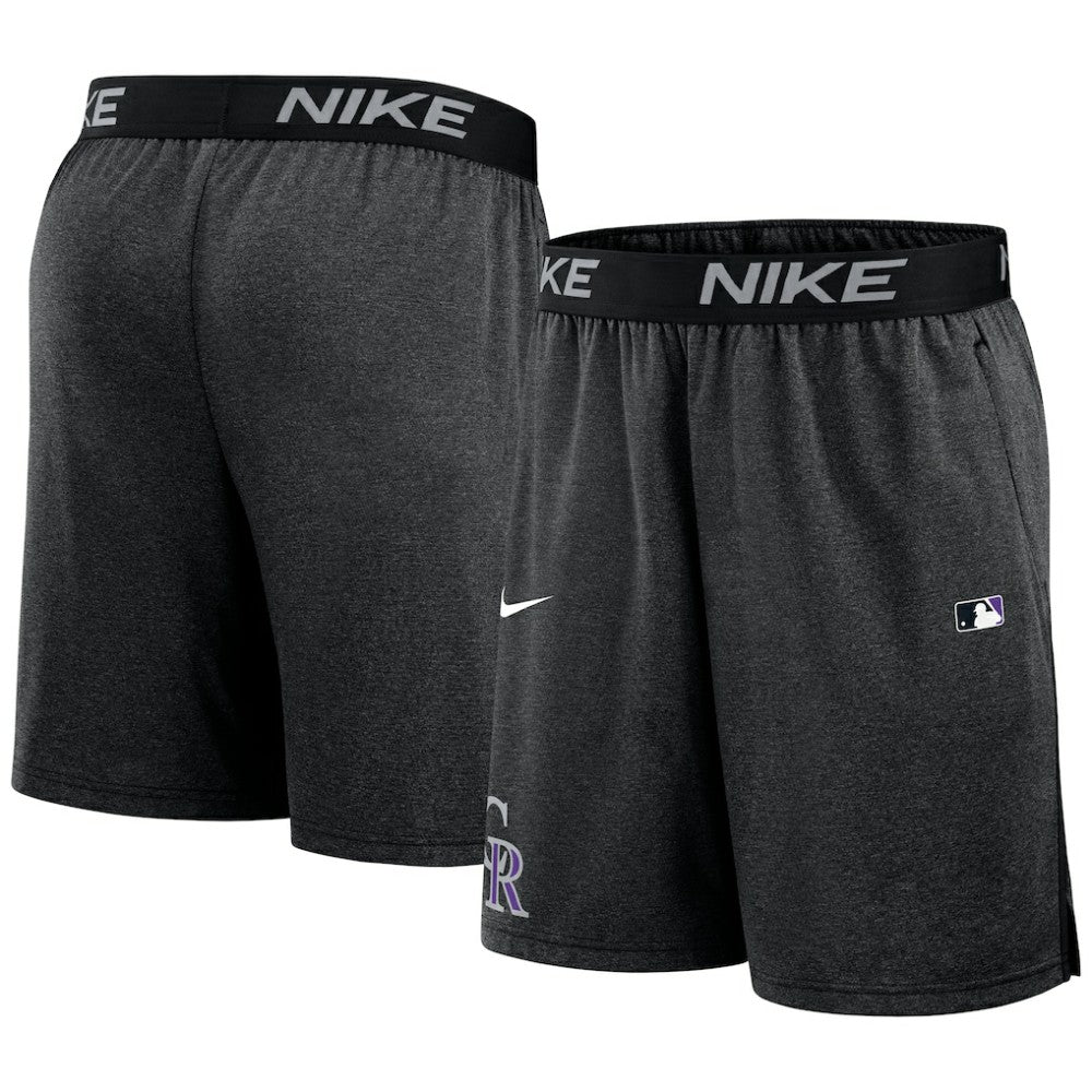 Colorado Rockies Authentic Collection Performance Knit Shorts Black | Nike
