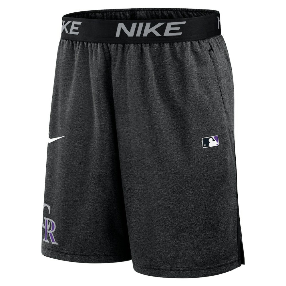 Colorado Rockies Authentic Collection Performance Knit Shorts Black | Nike