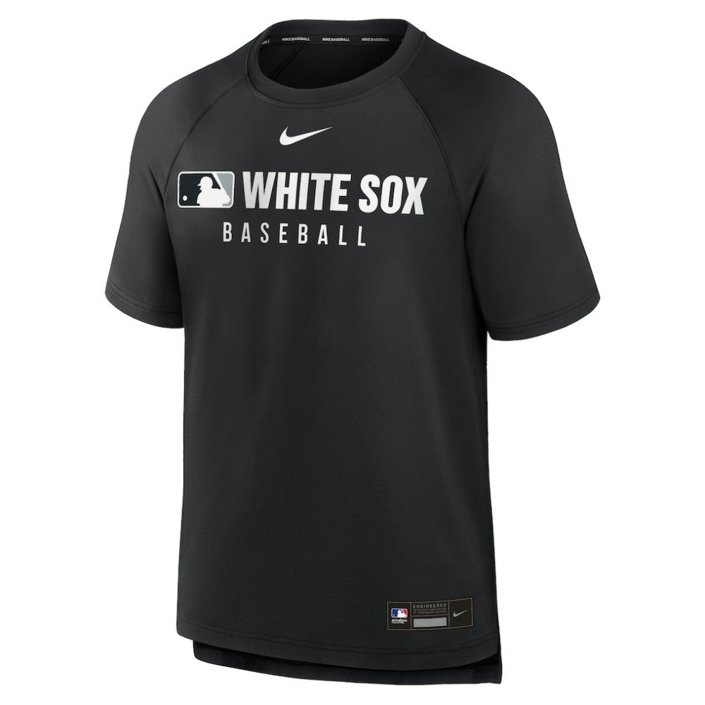Chicago White Sox Authentic Collection Pregame Raglan Dri-FIT T-Shirt Black | Nike