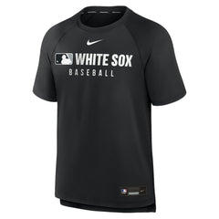 Chicago White Sox Authentic Collection Pregame Raglan Dri-FIT T-Shirt Black | Nike