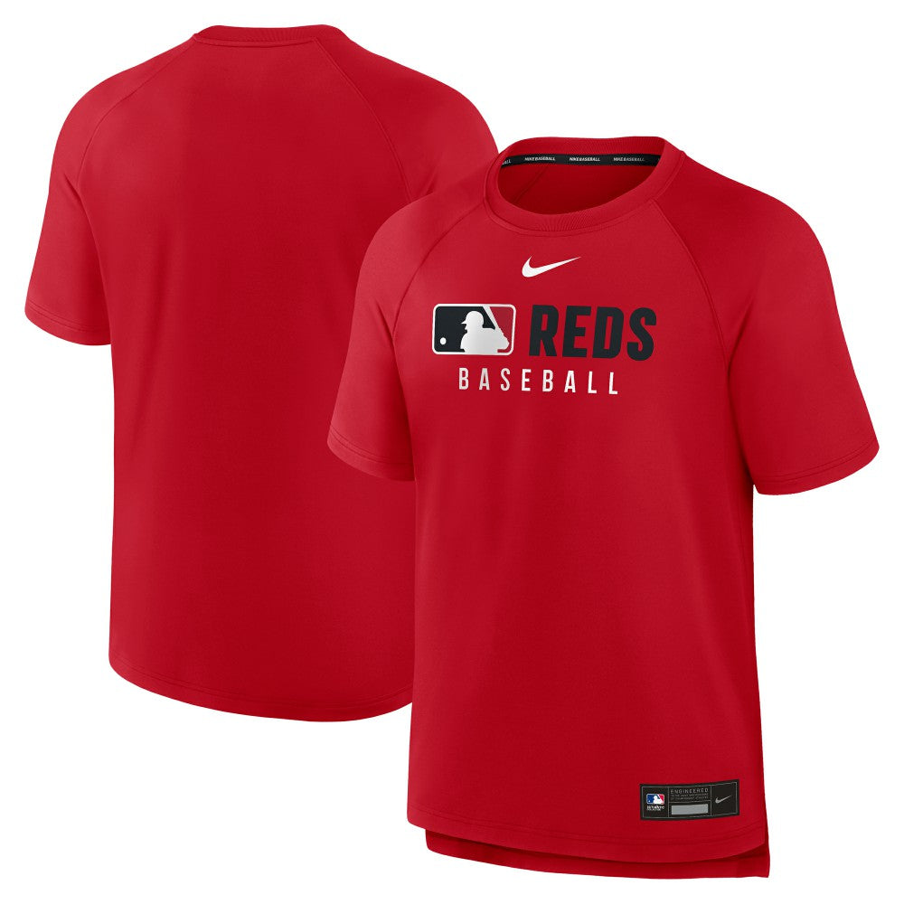 Cincinnati Reds Authentic Collection Pregame Raglan Dri-FIT T-Shirt Red | Nike