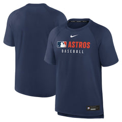 Houston Astros Authentic Collection Pregame Raglan Dri-FIT T-Shirt Navy | Nike