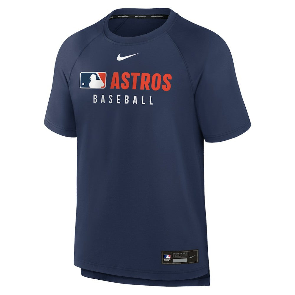 Houston Astros Authentic Collection Pregame Raglan Dri-FIT T-Shirt Navy | Nike