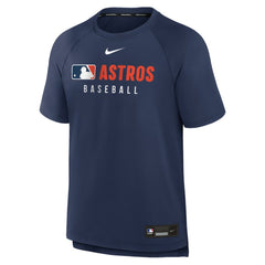 Houston Astros Authentic Collection Pregame Raglan Dri-FIT T-Shirt Navy | Nike