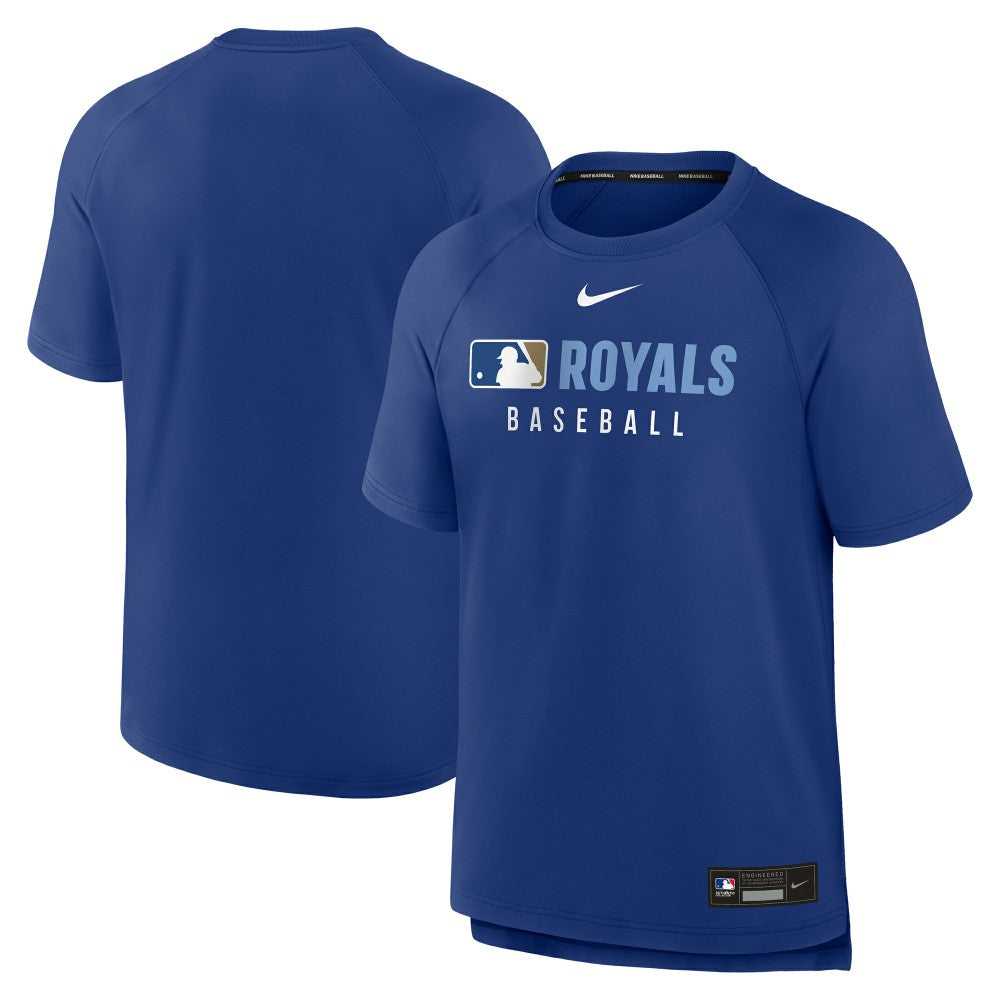 Kansas City Royals Authentic Collection Pregame Raglan Dri-FIT T-Shirt Royal | Nike