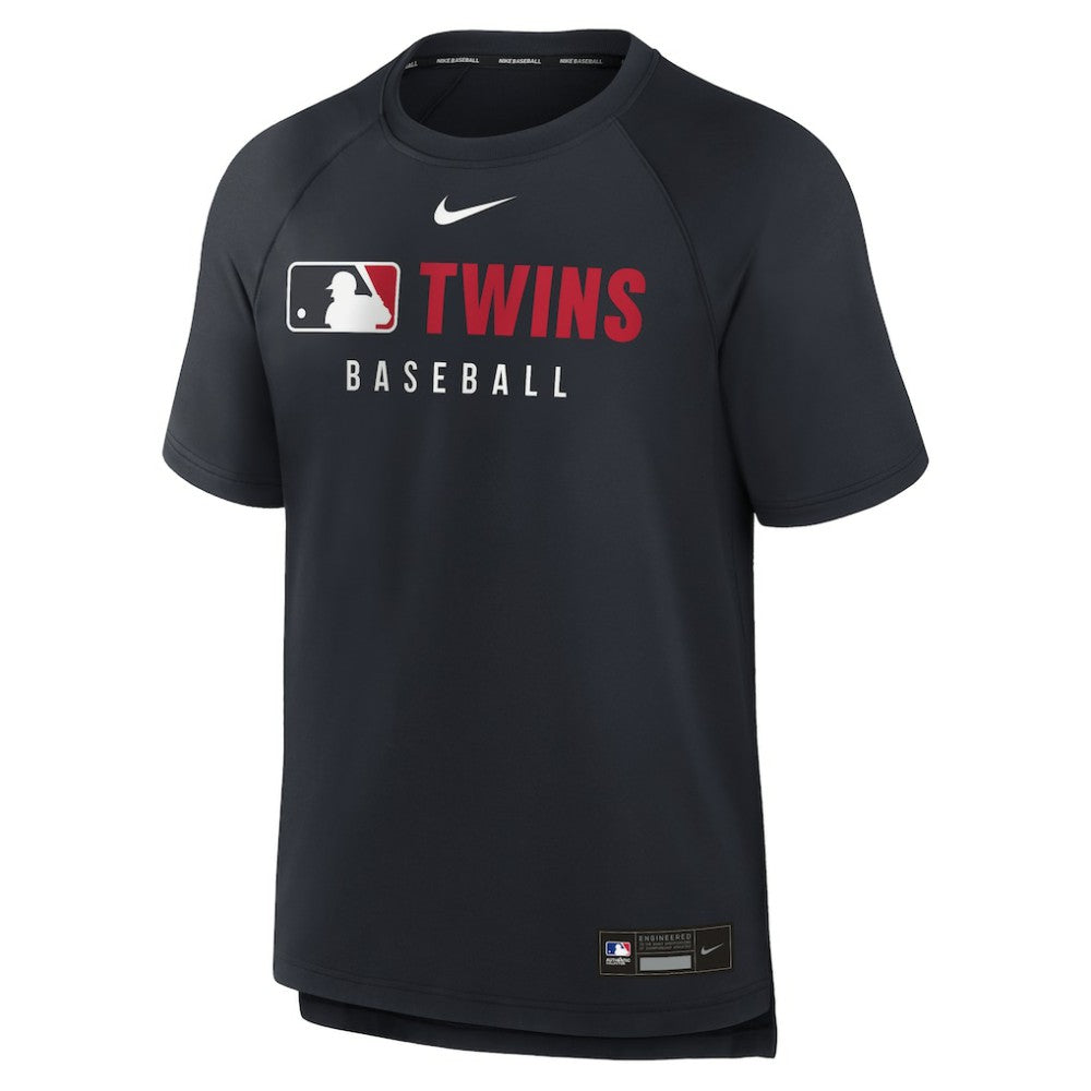 Minnesota Twins Authentic Collection Pregame Raglan Dri-FIT T-Shirt Navy | Nike