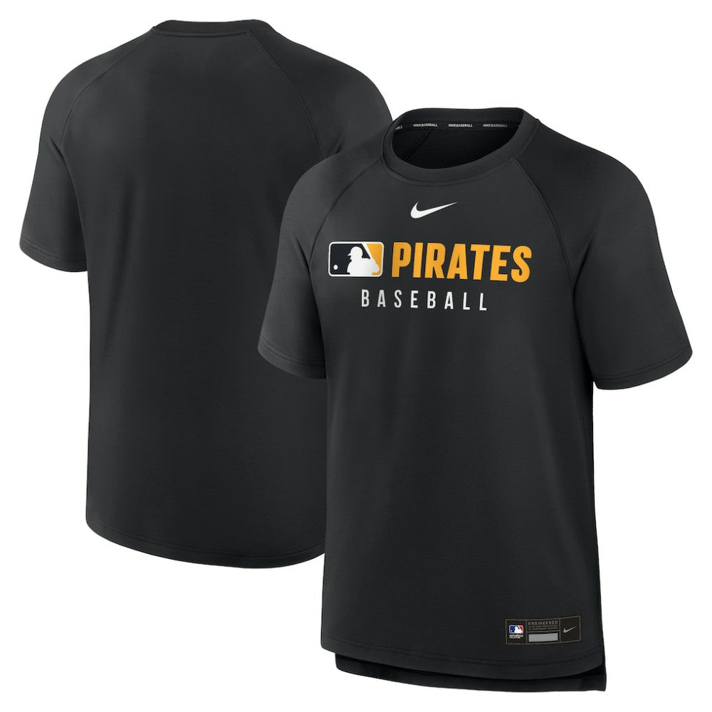 Pittsburgh Pirates Authentic Collection Pregame Raglan Dri-FIT T-Shirt Black | Nike