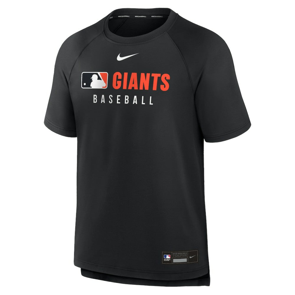San Francisco Giants Authentic Collection Pregame Raglan Dri-FIT T-Shirt Black | Nike