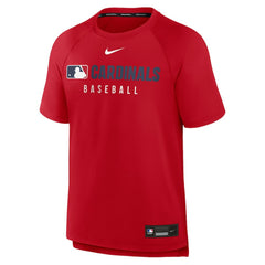 St. Louis Cardinals Authentic Collection Pregame Raglan Dri-FIT T-Shirt Red | Nike