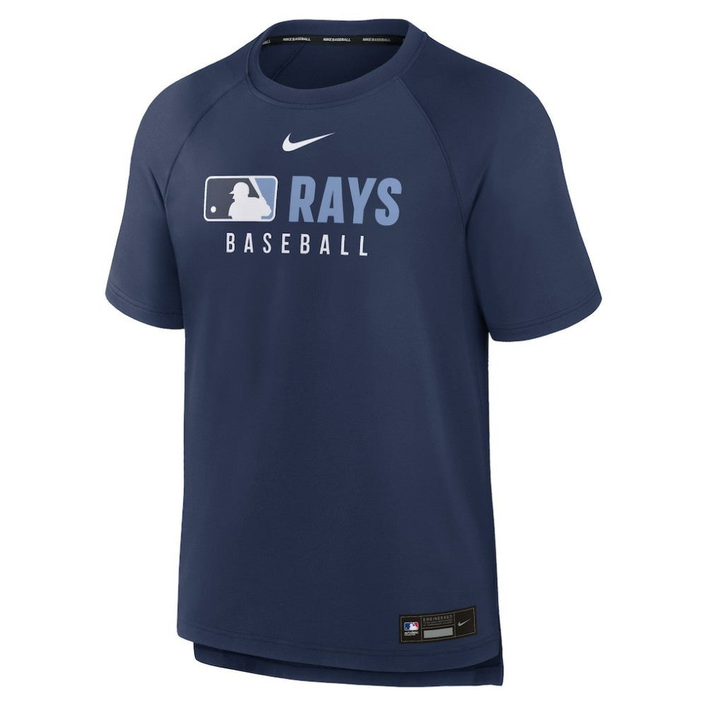 Tampa Bay Rays Authentic Collection Pregame Raglan Dri-FIT T-Shirt Navy | Nike