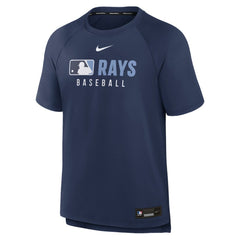 Tampa Bay Rays Authentic Collection Pregame Raglan Dri-FIT T-Shirt Navy | Nike