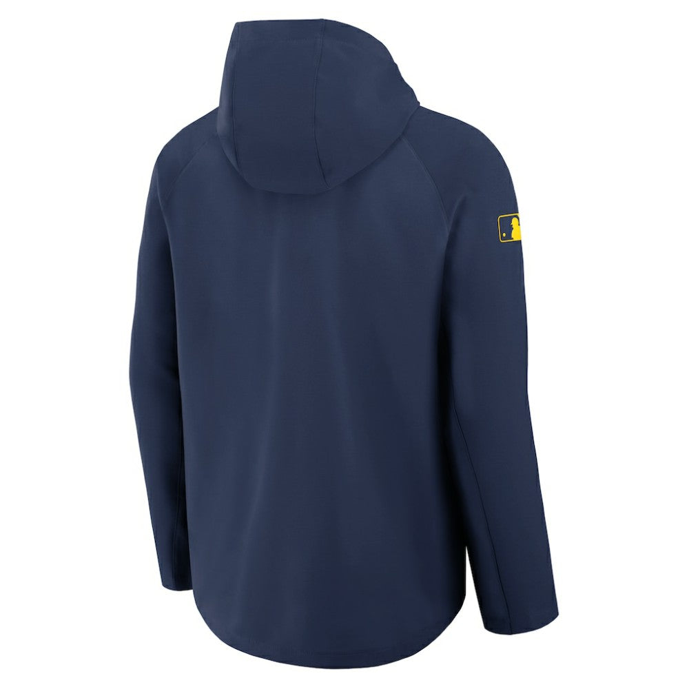 Milwaukee Brewers Authentic Collection Raglan Performance Full-Zip Jacket Navy | Nike