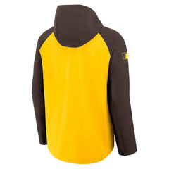 San Diego Padres Authentic Collection Raglan Performance Full-Zip Jacket Gold/Brown | Nike