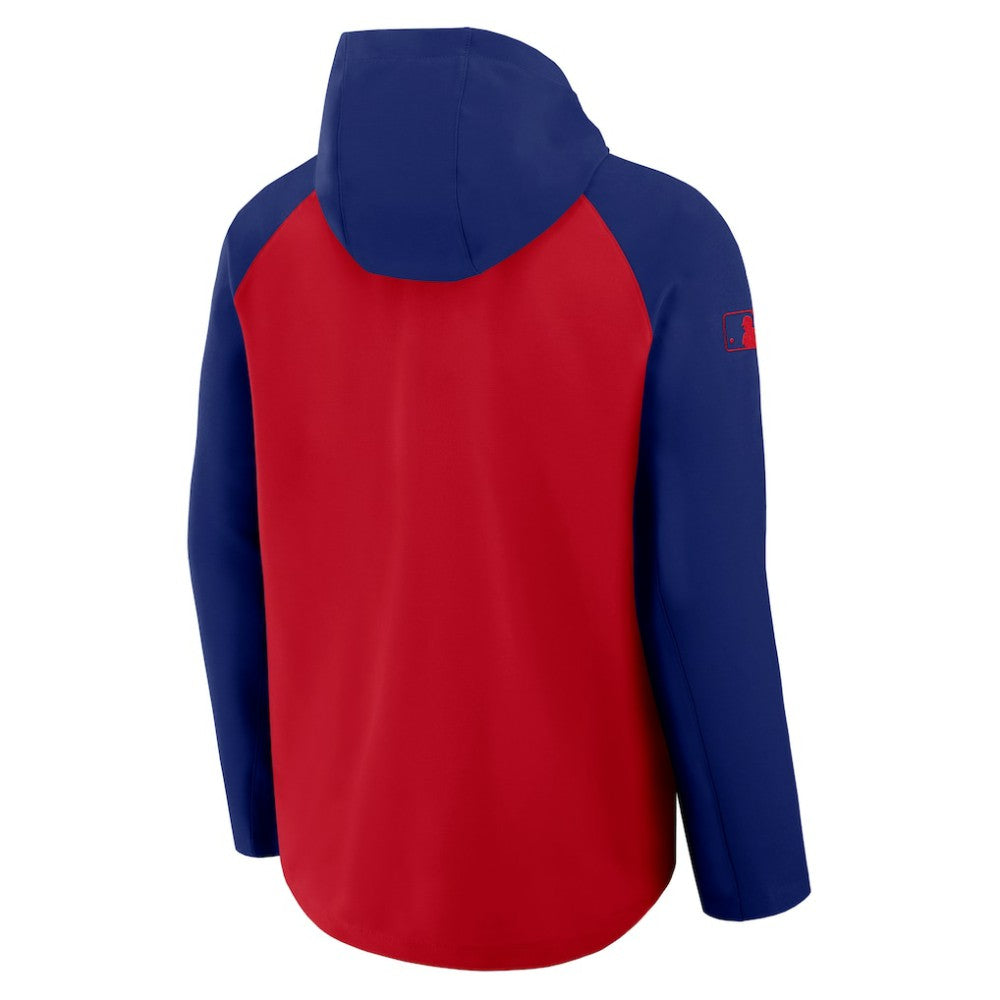 Texas Rangers Authentic Collection Raglan Performance Full-Zip Jacket Red/Royal | Nike