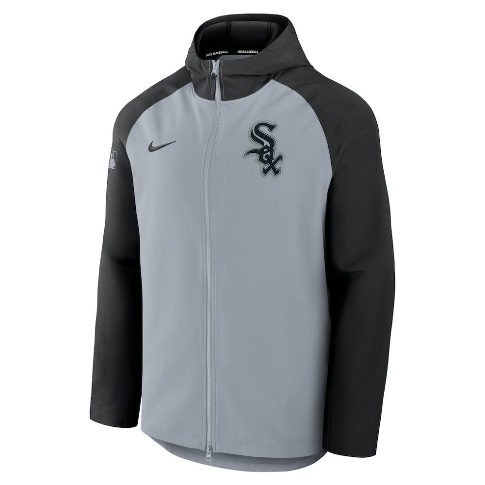 Chicago White Sox Authentic Collection Raglan Performance Full-Zip Jacket Gray/Black | Nike