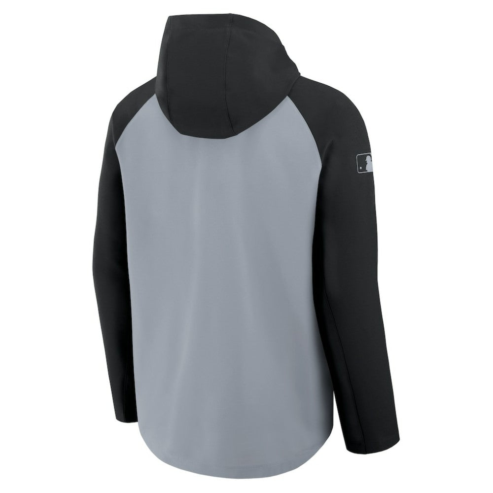 Chicago White Sox Authentic Collection Raglan Performance Full-Zip Jacket Gray/Black | Nike