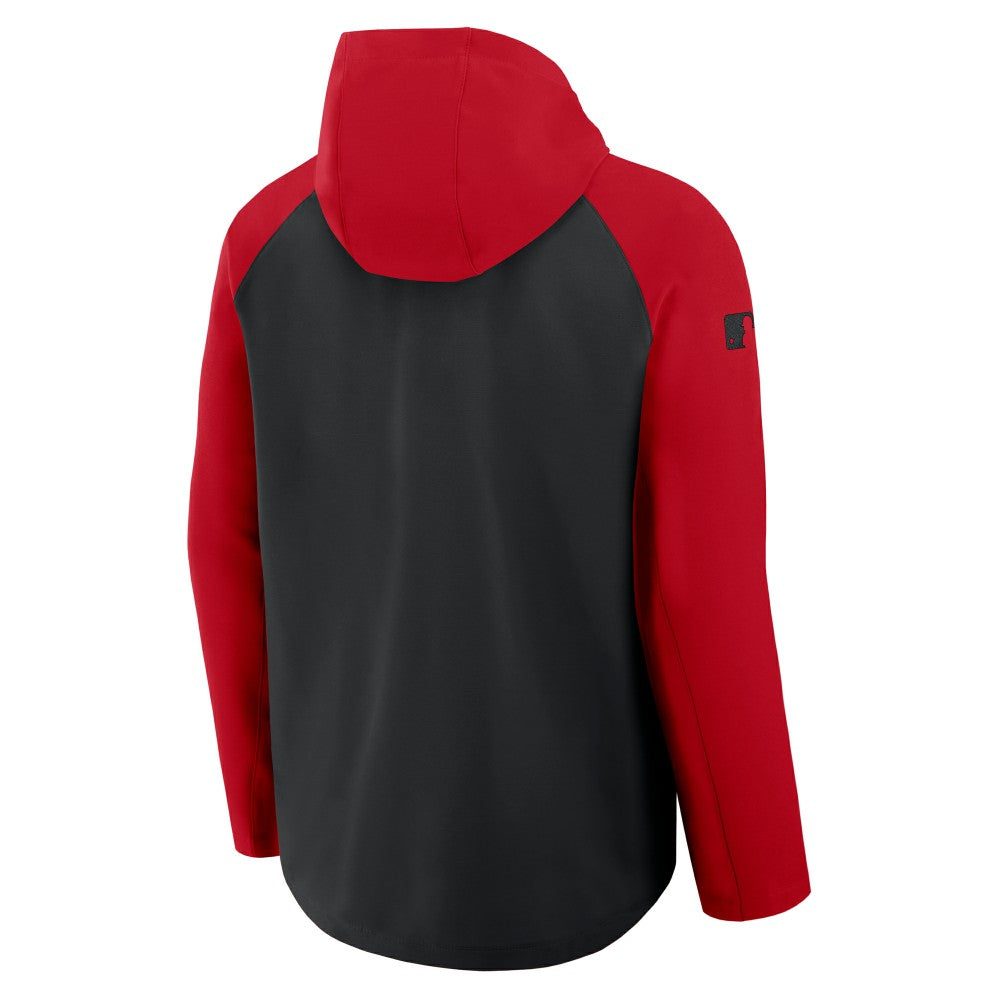 Cincinnati Reds Authentic Collection Raglan Performance Full-Zip Jacket Black/Red | Nike