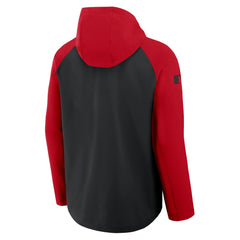 Cincinnati Reds Authentic Collection Raglan Performance Full-Zip Jacket Black/Red | Nike