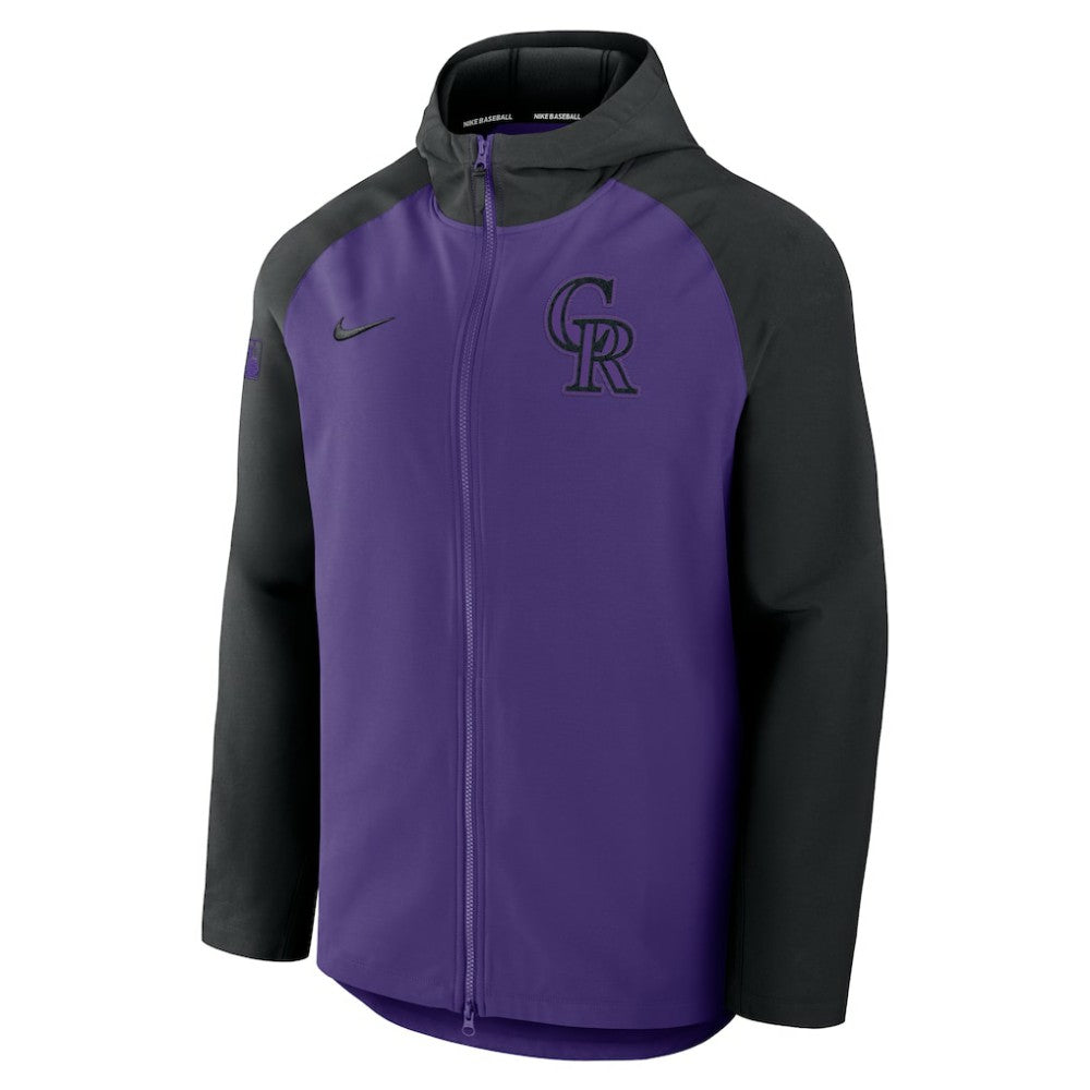 Colorado Rockies Authentic Collection Raglan Performance Full-Zip Jacket Purple/Black | Nike