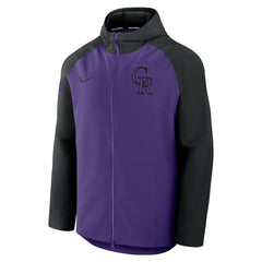 Colorado Rockies Authentic Collection Raglan Performance Full-Zip Jacket Purple/Black | Nike
