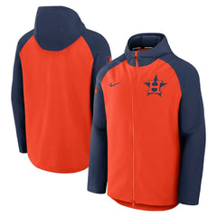 Houston Astros Authentic Collection Raglan Performance Full-Zip Jacket Orange/Navy | Nike