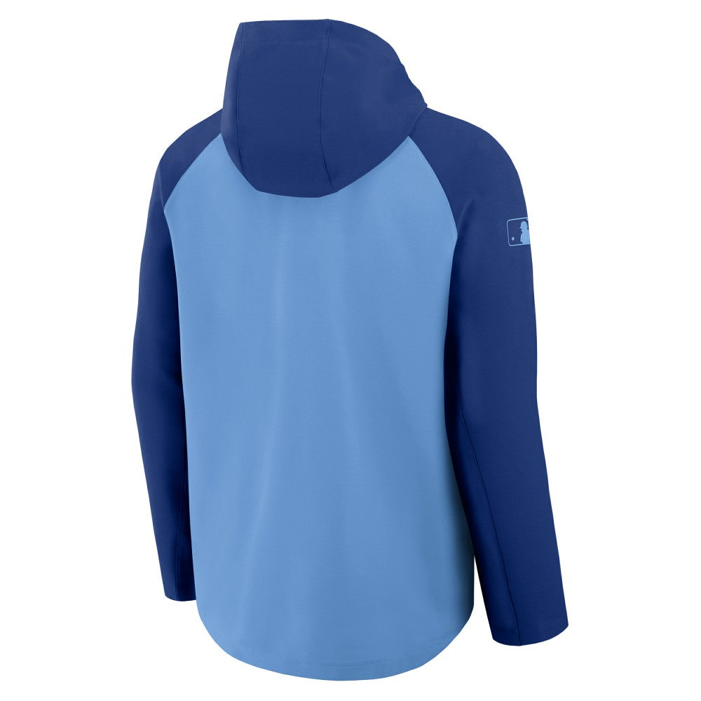 Kansas City Royals Authentic Collection Raglan Performance Full-Zip Jacket Light Blue/Royal | Nike