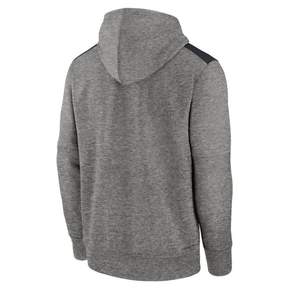New York Yankees Authentic Collection Performance Pullover Hoodie Heather Charcoal | Nike