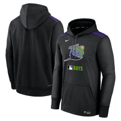 Tampa Bay Rays Authentic Collection Performance Pullover Hoodie Black | Nike