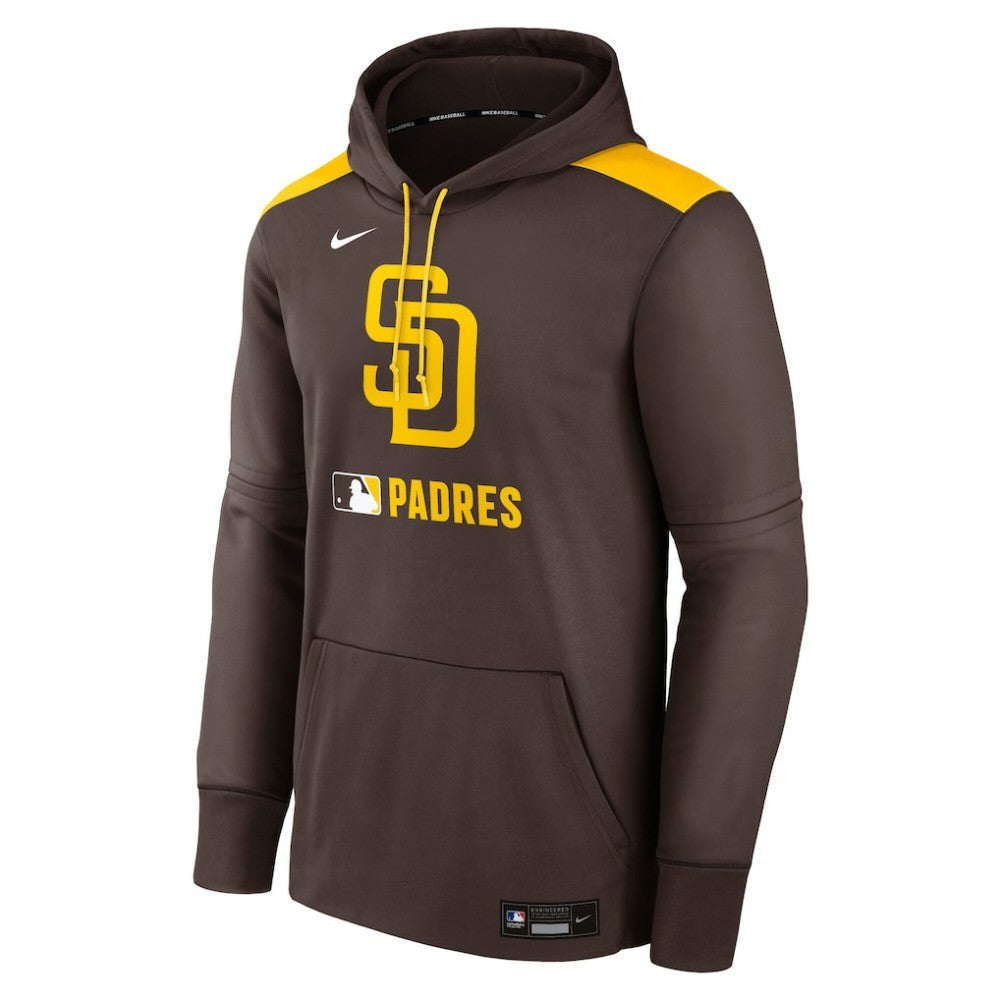 San Diego Padres Authentic Collection Performance Pullover Hoodie Brown | Nike
