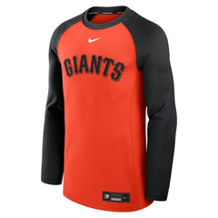 San Francisco Giants Authentic Collection Game Time Raglan Dri-FIT Long Sleeve T-Shirt Orange/Black | Nike