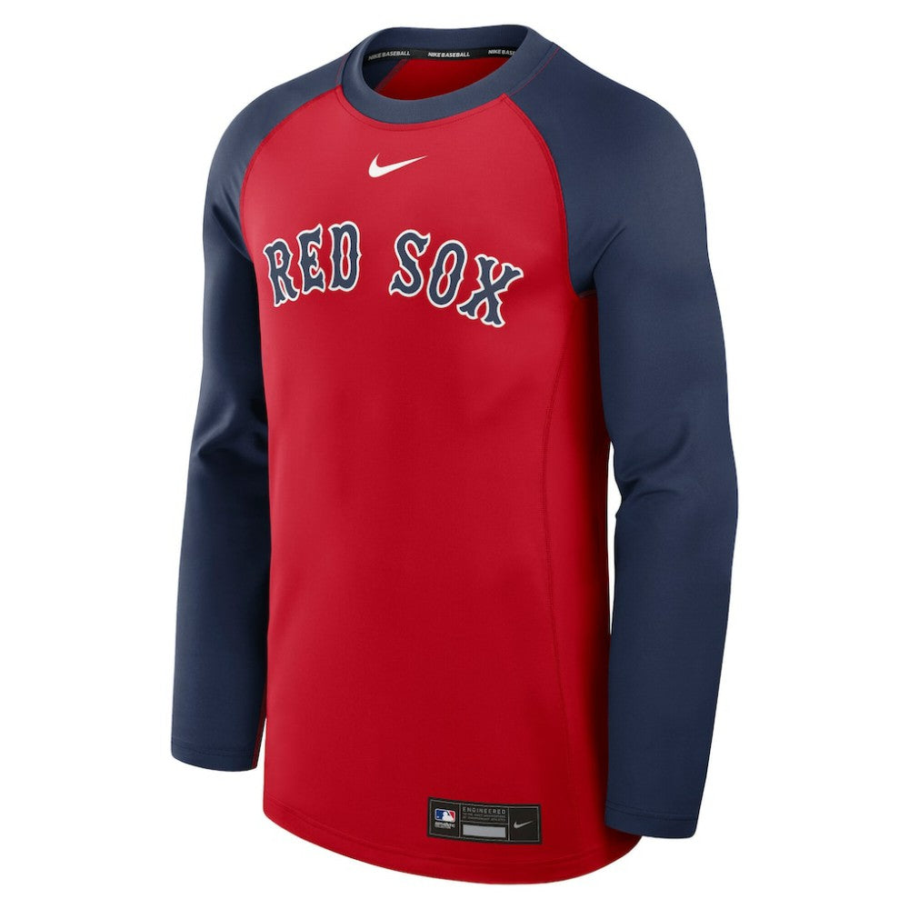 Boston Red Sox Authentic Collection Game Time Raglan Dri-FIT Long Sleeve T-Shirt Red/Navy | Nike