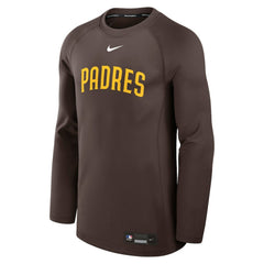 San Diego Padres Authentic Collection Game Time Raglan Dri-FIT Long Sleeve T-Shirt Brown | Nike