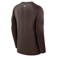 San Diego Padres Authentic Collection Game Time Raglan Dri-FIT Long Sleeve T-Shirt Brown | Nike