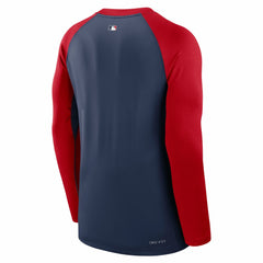 St. Louis Cardinals Authentic Collection Game Time Raglan Dri-FIT Long Sleeve T-Shirt Navy/Red | Nike