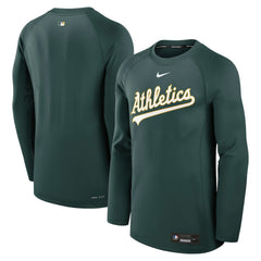 Athletics Authentic Collection Game Time Raglan Dri-FIT Long Sleeve T-Shirt Green | Nike