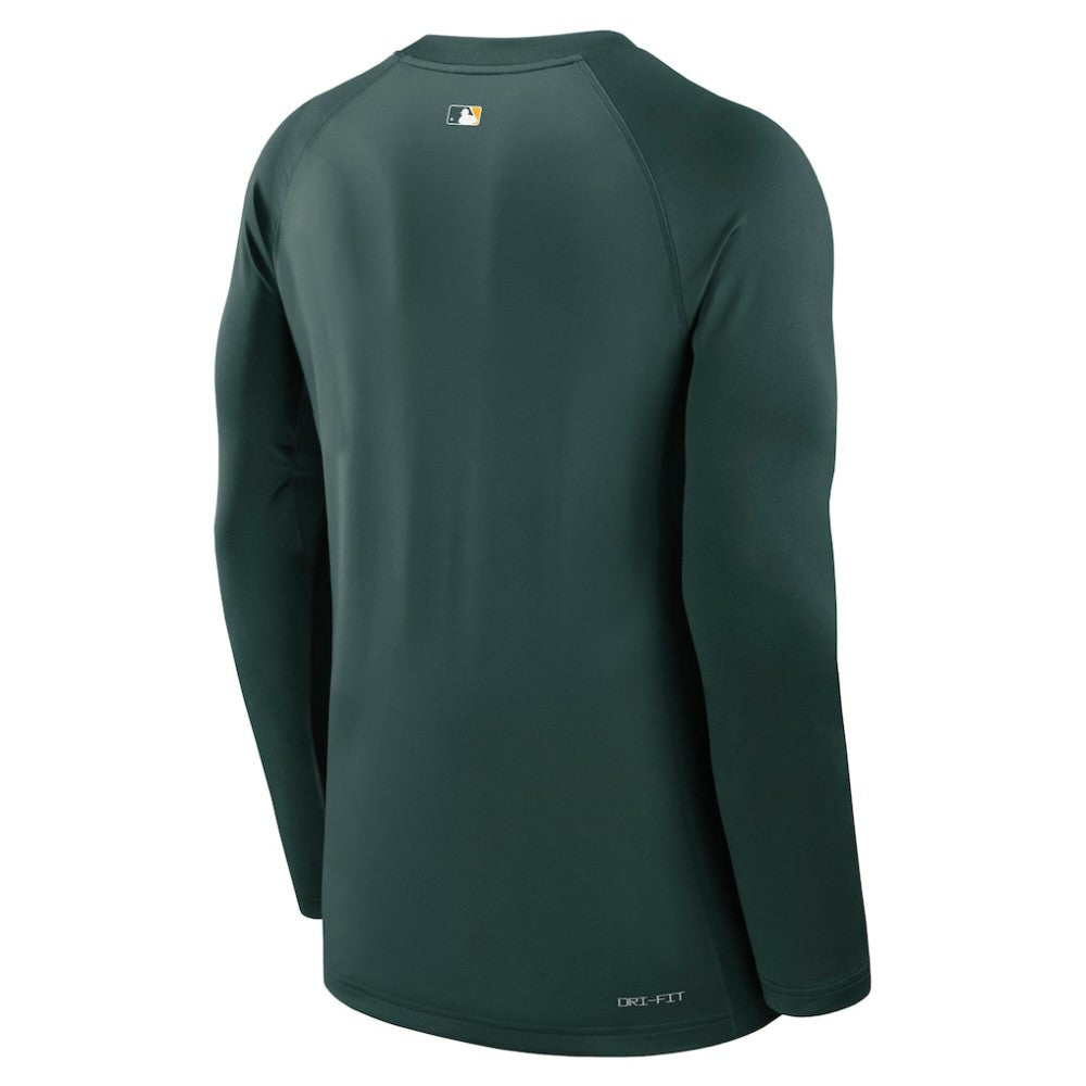 Athletics Authentic Collection Game Time Raglan Dri-FIT Long Sleeve T-Shirt Green | Nike