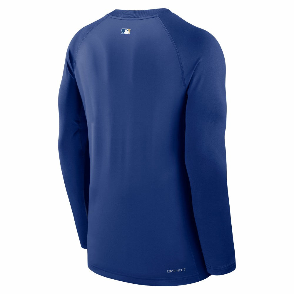 Kansas City Royals Authentic Collection Game Time Raglan Dri-FIT Long Sleeve T-Shirt Royal | Nike