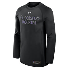 Colorado Rockies Authentic Collection Game Time Raglan Dri-FIT Long Sleeve T-Shirt Black | Nike