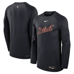 Detroit Tigers Authentic Collection Game Time Raglan Dri-FIT Long Sleeve T-Shirt Navy | Nike