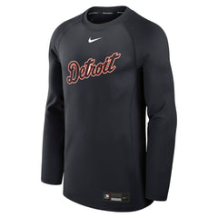 Detroit Tigers Authentic Collection Game Time Raglan Dri-FIT Long Sleeve T-Shirt Navy | Nike