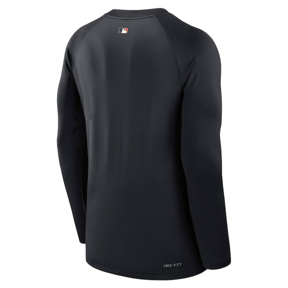Detroit Tigers Authentic Collection Game Time Raglan Dri-FIT Long Sleeve T-Shirt Navy | Nike