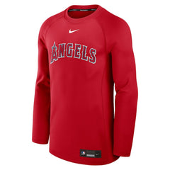 Los Angeles Angels Authentic Collection Game Time Raglan Dri-FIT Long Sleeve T-Shirt Red | Nike