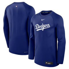 Los Angeles Dodgers Authentic Collection Game Time Raglan Dri-FIT Long Sleeve T-Shirt Royal | Nike
