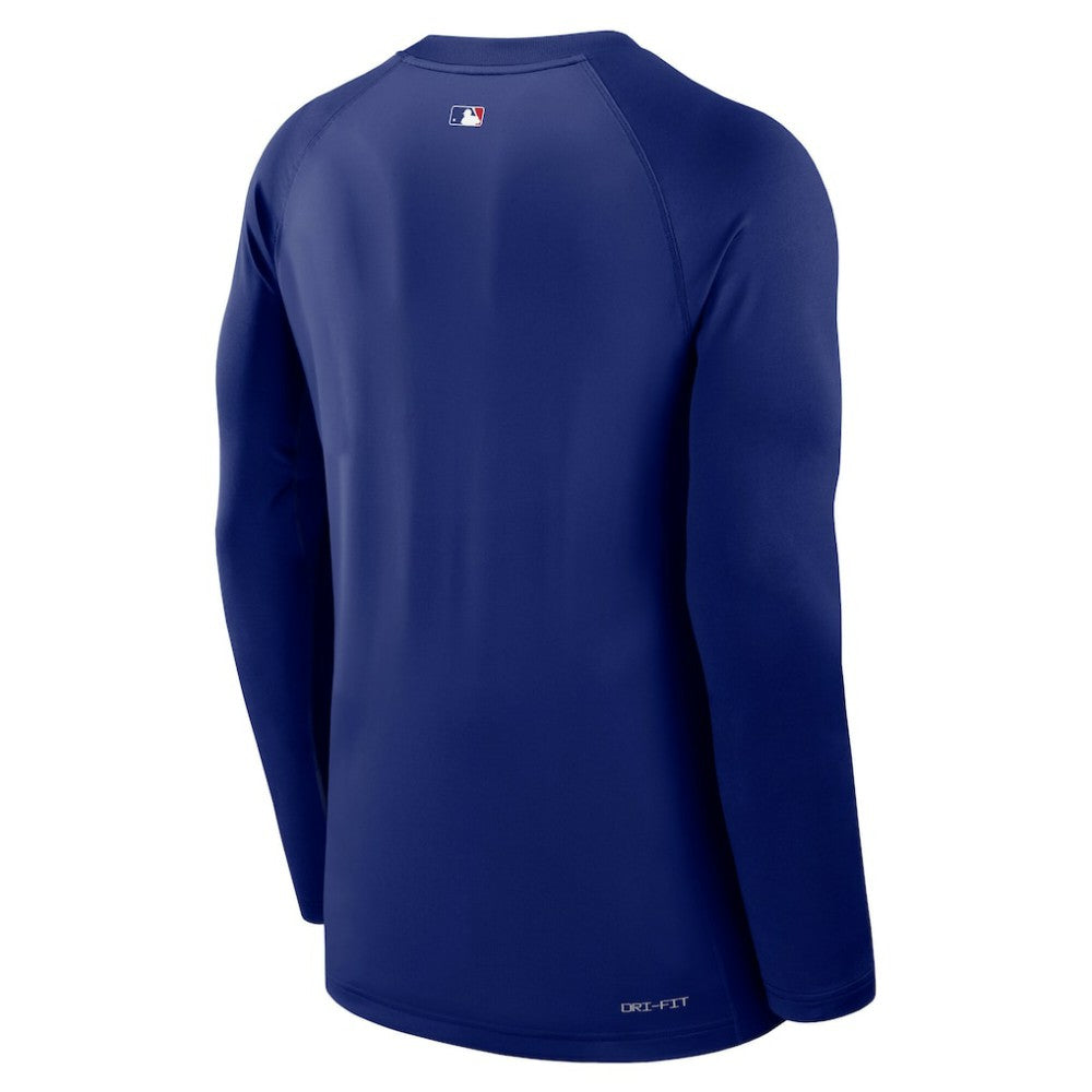 Los Angeles Dodgers Authentic Collection Game Time Raglan Dri-FIT Long Sleeve T-Shirt Royal | Nike
