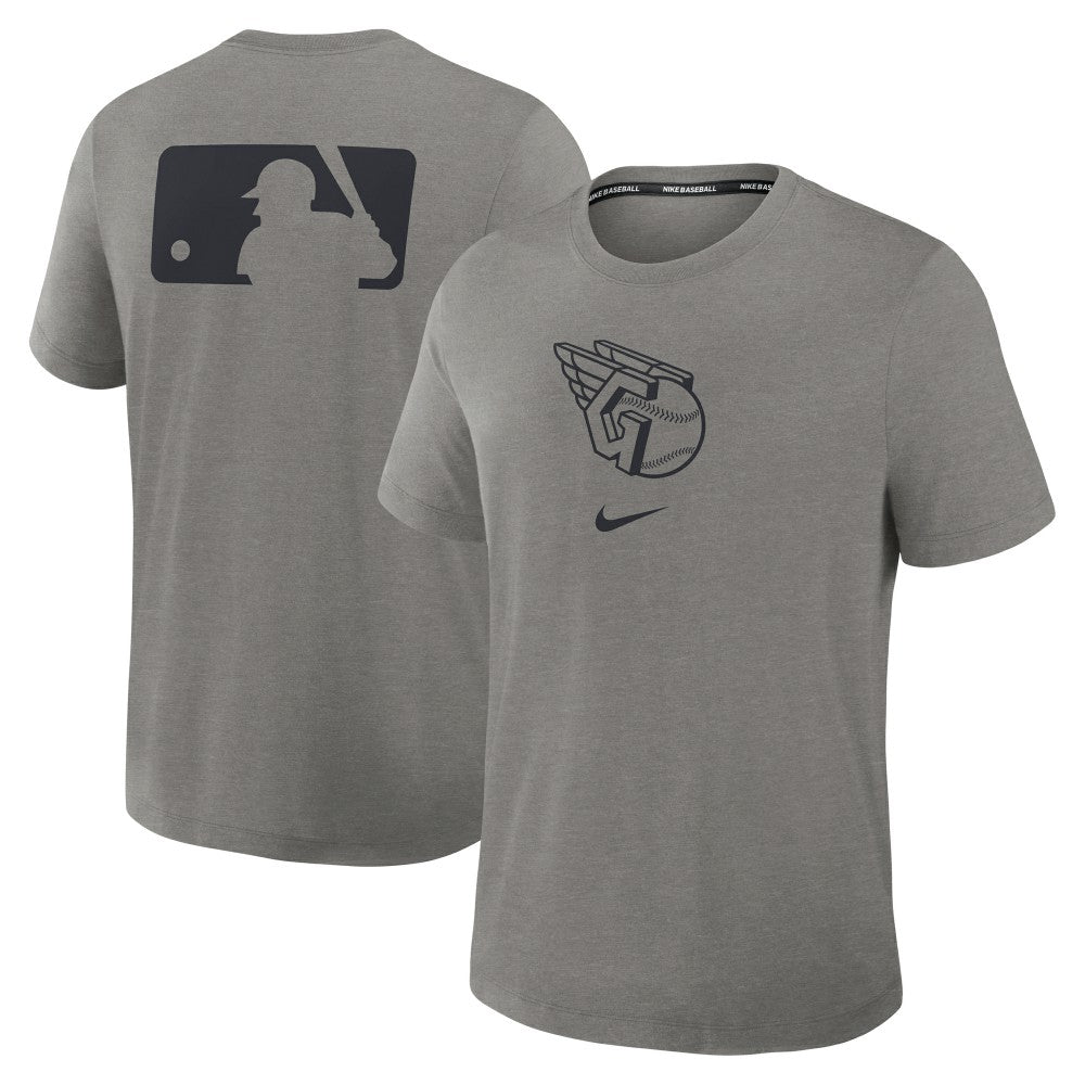 Cleveland Guardians Authentic Collection Early Work Tri-Blend Dri-FIT T-Shirt Heather Charcoal | Nike