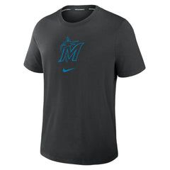 Miami Marlins Authentic Collection Early Work Tri-Blend Dri-FIT T-Shirt Black | Nike